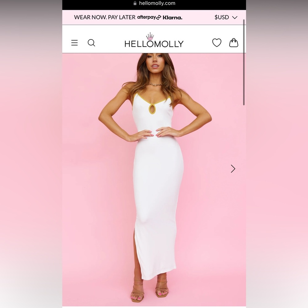 Hello Molly white dress Girls Day Drinks Maxi Dress White - S

Size: S